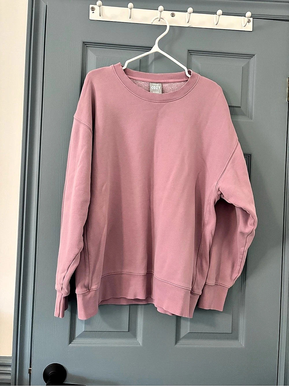 Tna Cozy Fleece Boyfriend Sweatshirt in Pink Size Large
